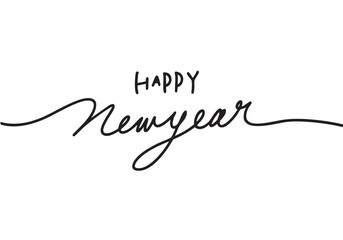 シンプルな新年のあいさつのレタリング