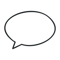 Engaging conversation bubble design digital art graphic design studio creative environment modern viewpoint. Vector outline illustration