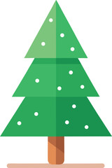 Obraz premium Green origami Christmas tree vector illustration on a holiday greeting card