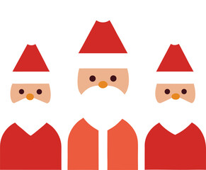 A cartoon vector illustration of a jolly Santa Claus and a snowman, ready for a fun Christmas holiday celebration