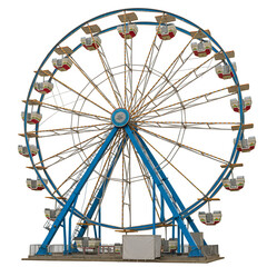 erris wheel isolated on white or transparent background, PNG format.
