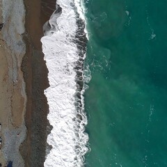 Coastal waves, aerial view (1)