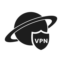 internet vpn flat vector icon