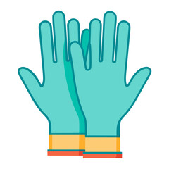 madical gloves isolated white