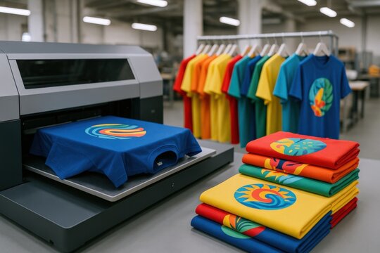 DTG Printing Process: T-Shirt Production with Digital Textile Printer, Ready-to-Wear Apparel Business