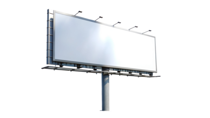 blank billboard isolated on white