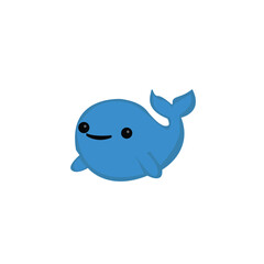 A small whale animal smiles.