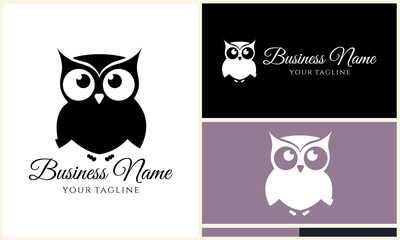 Cute Owl Logo Design Variations. (4)