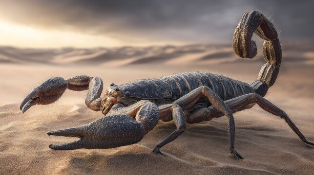 Scorpion in desert landscape - Powered by Adobe