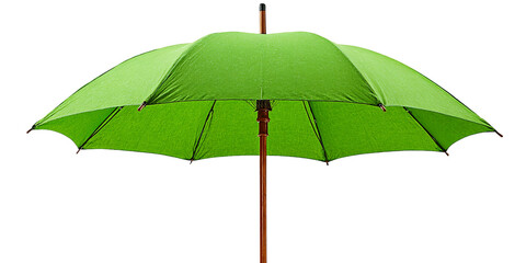 Obraz premium Classic Green Umbrella Open Against Transparent Background, PNG