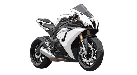 Sleek and streamlined sportbike illustration with a modern design aesthetic