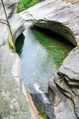 View of Hamilton Falls in Jamaica State Park, Vermont