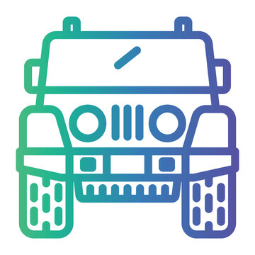 gradient jeep front view icon clip art preview
