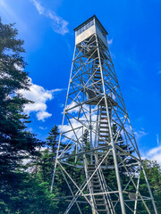 View of the fire tower at Stratton Mountain, Vermont