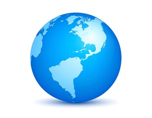 Obraz premium Blue globe, continents