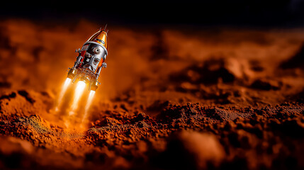 Spacecraft final approach to Mars orbit red planet growing larger in viewports completion of interstellar journey arrival at new home