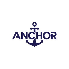Anchor design with the word ANCHOR representing travel and maritime themes.
