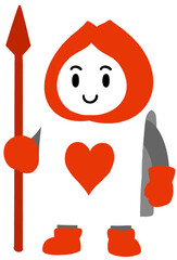 Alice in Wonderland character series card soldier