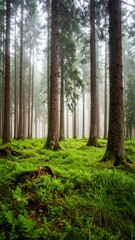 Fototapeta premium Misty forest floor (1)