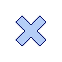 Close icon vector. Delete sign and symbol. cross sign