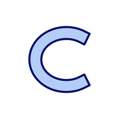 Copyright icon vector. copyright sign and symbol