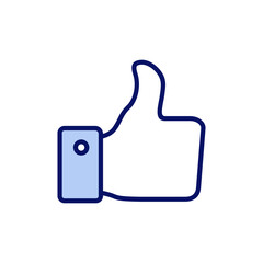 Like icon vector. Thumbs up sign and symbol. Hand like