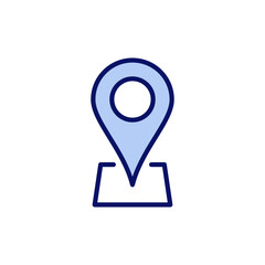 Pin icon vector. Location sign and symbol. destination icon. map pin