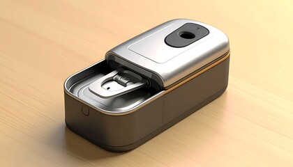 Fototapeta premium Automatic Can Opener on Wood.