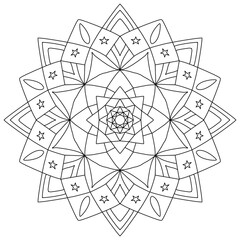Mandala meditation coloring relaxing arts