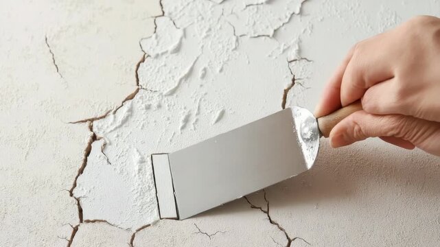 Restoring Cracked Wall: Spackling Repair Process for a Seamless Interior Surface