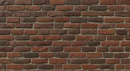 Obraz premium A closeup of a brick wall The bricks are rectangular red brown and mortared