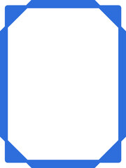 縦フレーム11,青枠,デザイン,カード,インフォメーション,三角,メッセージ,伝言,告知,お知らせ,メモ,コメント,広告,シンプル,直線的,囲み,ブルー