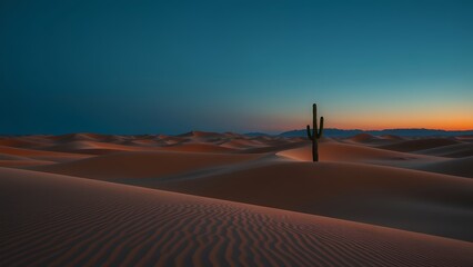 Desert Solitude at Dusk