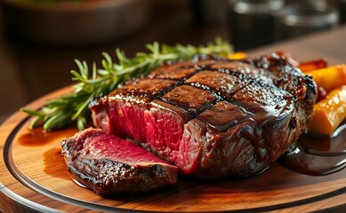 Gourmet Steak on a Charcoal Grill