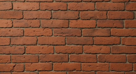 Obraz premium A closeup of a red brick wall with visible mortar