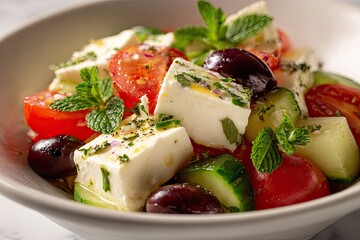 Fresh Greek salad in a bowl (1)