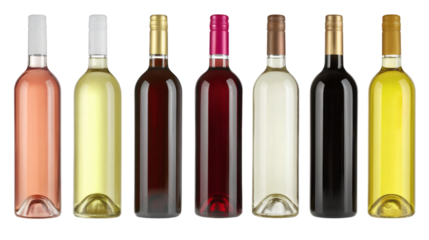 Elegant collection of wine bottles showcasing diverse colors and varieties