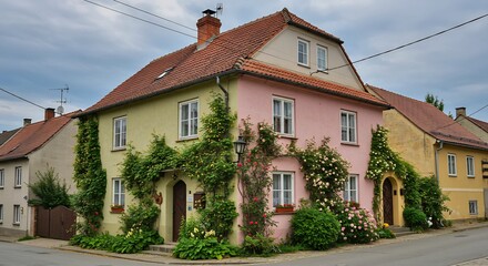 Obraz premium 美しいヨーロッパの街並み住宅
