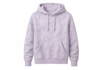 Purple wrinkled hoodie with a transparent background, perfect for showcasing designs or adding a touch of urban style to any project