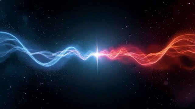 Quantum tunnel pulse with subatomic particle visuals