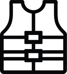 Life vest icon design with transparent background