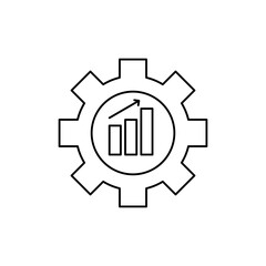 Efficiency icon Flat vector set outline simple illustration for web ..eps