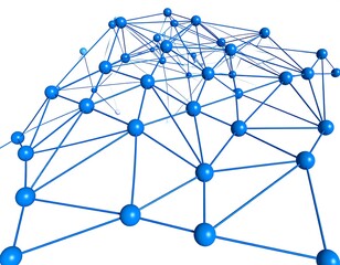 Abstract network of interconnected spheres (1)