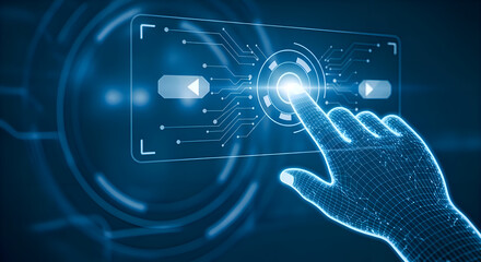 Futuristic Digital Touch Interface Technology Concept