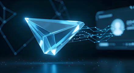 Holographic Pyramid Connected to User Interface