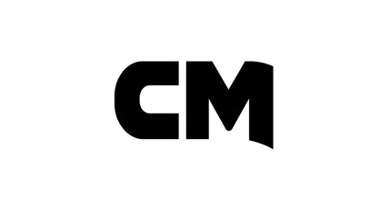 Obraz premium Abstract letter CM, MC logo.