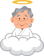 天国で微笑むおばあちゃん