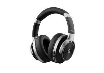 High fidelity over-ear wireless headphones with premium comfort and sleek metallic accents transparent background