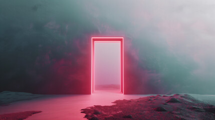 Minimal Red Background Abstract Illustration