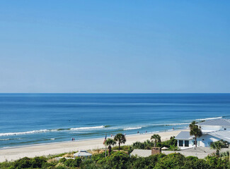 Obraz premium Beautiful Myrtle Beach, South Carolina coastline ocean and sky
